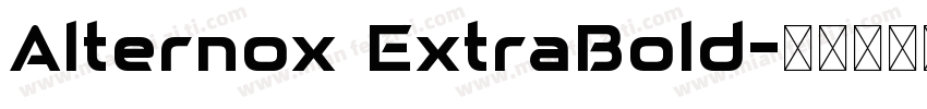 Alternox ExtraBold字体转换